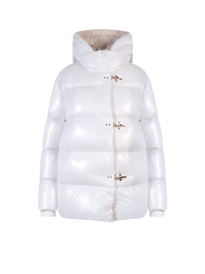 Fay Padded Down Jacket In White