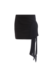 Philosophy Di Lorenzo Serafini Black Virgin Wool-cashmere Blend Miniskirt In Black