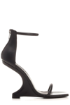 RICK OWENS CANTILEVER ANKLE-STRAP HEEL SANDALS