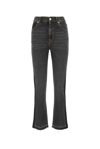 Alexander Mcqueen Alexander Mc Queen Slim Black Bell Bottom Jeans In Nero