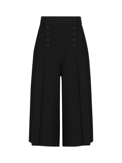 Saint Laurent Button Detailed Shorts In Black