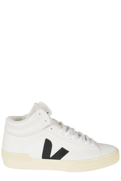 Veja Minotaur Bastille Mid-top Sneakers In White Black
