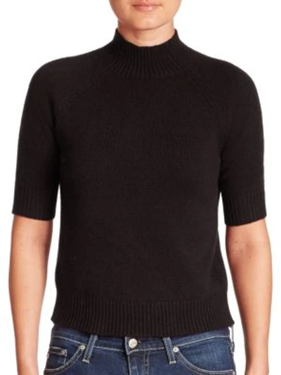 Theory Jodi B Cashmere Mock-neck Sweater In Black