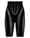 Wolford X Mugler Mesh-panelled Shaping Shorts In Black