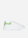 Alexander Mcqueen Oversize Rhinestone-studded Sneakers In White,bright Green
