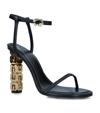 GIVENCHY LEATHER G CUBE SANDALS 105