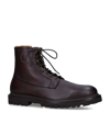 Brunello Cucinelli Men's Shearling-lined Leather Lace-up Boots In C6582 Brown