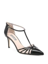 SJP BY SARAH JESSICA PARKER CARRIE T-STRAP LEATHER PUMPS,400090381592