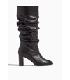DOROTHEE SCHUMACHER SLOUCHY SOFTNESS TALL BOOT IN PURE BLACK