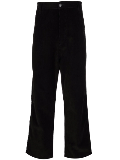 Ami Alexandre Mattiussi Elasticated-waist Wool Tapered-trousers In Black
