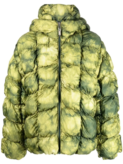 Diesel Quilted Padded Jacket In Green
