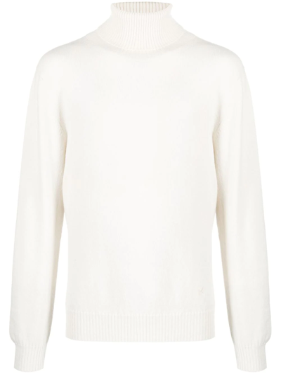 Barrie Turtle Neck Cashmere Jumper In White