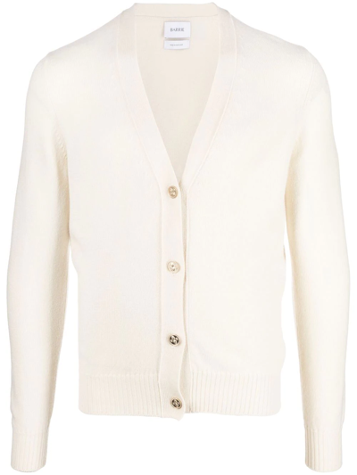 Barrie V-neck Cashmere Cardigan In White