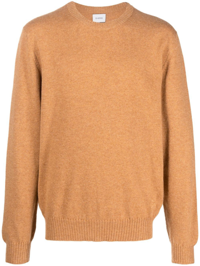 Barrie Round Neck Cashmere Sweater In Brown