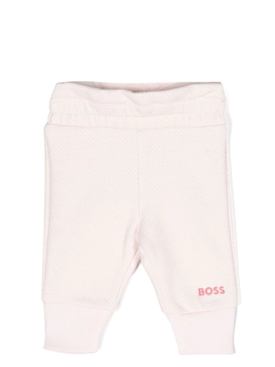 Bosswear Babies' Embroidered-logo Joggers In Pink