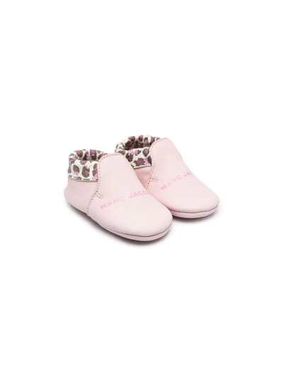 Marc Jacobs Babies' Logo-print Slippers In Pink