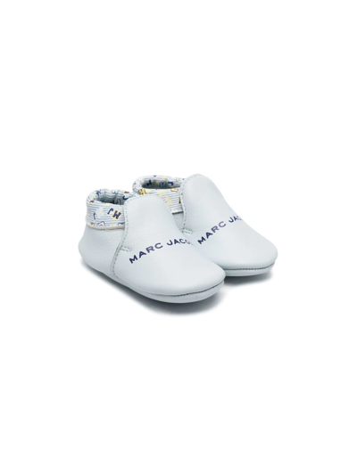 Marc Jacobs Babies' Logo-print Slippers In Blue