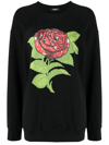 Undercover Rose Cotton Graphic Sweatshirt In Black