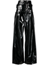 PHILOSOPHY DI LORENZO SERAFINI HIGH-SHINE WIDE-LEG TROUSERS