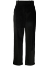 Totême Pleated-waist Corduroy Straight-leg Trousers In Black