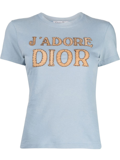 Pre-owned Dior 1990-2000s  J'adore  T-shirt In Blue