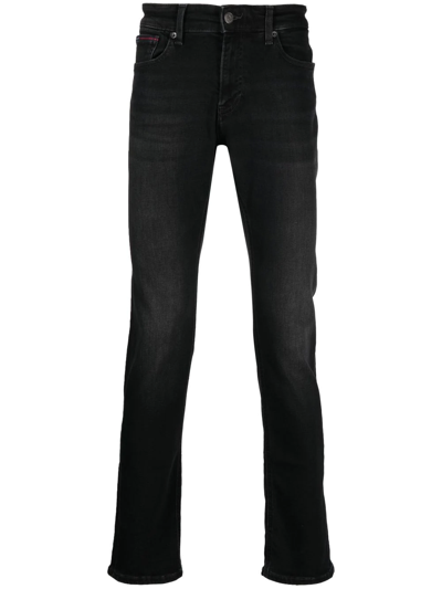 Tommy Jeans High-rise Slim-fit Jeans In Black