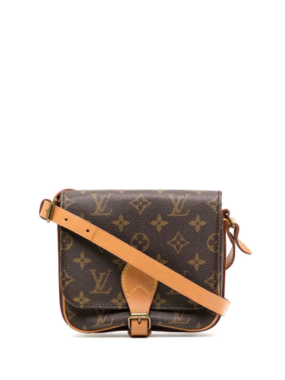 Pre-owned Louis Vuitton 1989  Cartouchiere Pm Crossbody Bag In Brown