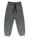 Vision Of Super Embroidered-logo Drawstring Track Pants In Green