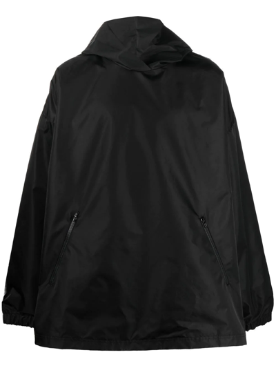 Balenciaga Pull-over Rain Jacket In Black