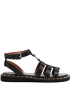 Coach Giselle Leather Ankle-strap Sandals In Black