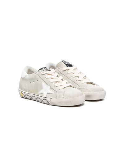 Golden Goose Kids' Lace-up Logo-patch Trainers In Multi-colored