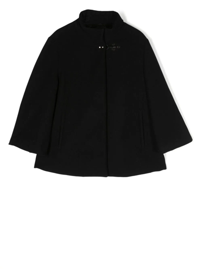 Fay Teen Long-sleeve Wool Jacket In Black
