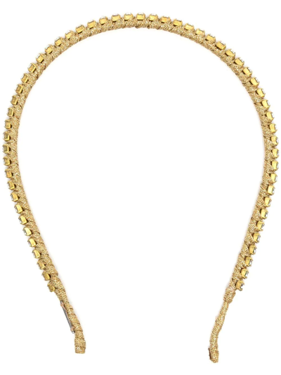 Jennifer Behr Crystal-embellished Hair Band In Gold