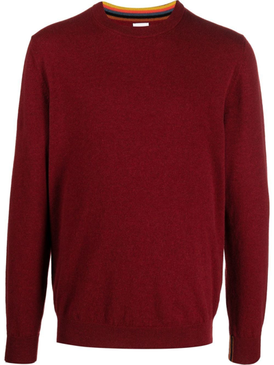 Paul Smith Crew-neck Pullover Jumper In Red
