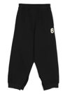 Mm6 Maison Margiela Track Pants With Embroidered Number In Black