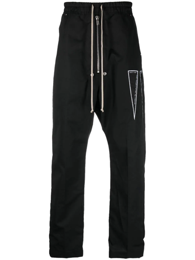 Rick Owens Drkshdw Drop-crotch Trousers In Black