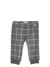 Il Gufo Check-pattern Trousers In Grey