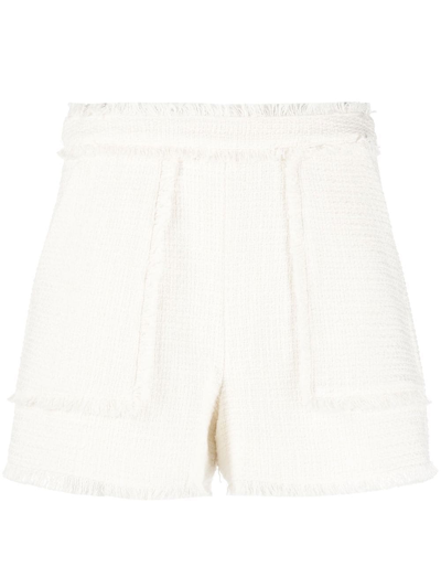 Cinq À Sept Allen Textured Shorts In Bianco