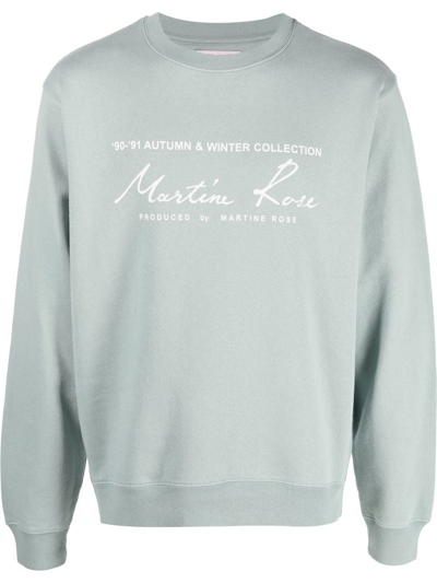 MARTINE ROSE LOGO-PRINT LONG-SLEEVE SWEATSHIRT