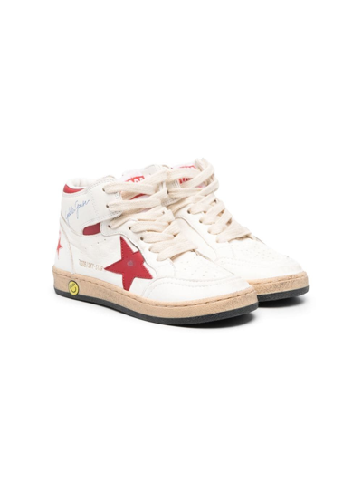 Golden Goose Kids' Star-patch Hi-top Sneakers In Multi
