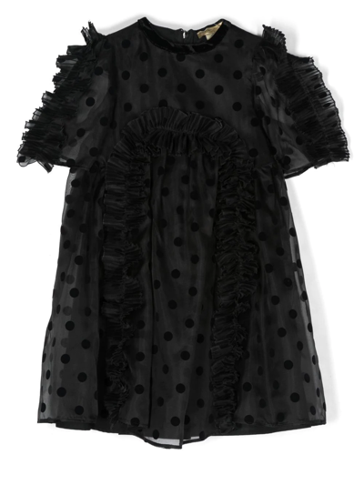 Stella Mccartney Kids' Polka-dot Pattern Dress In Black