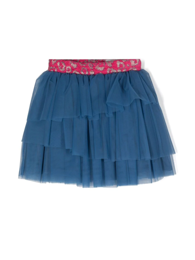Simonetta Kids' Tiered Tutu Skirt In Blue