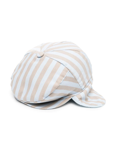 Colorichiari Babies' Stripe-print Cap In Neutrals