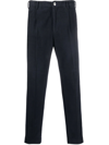 INCOTEX TAPERED-LEG COTTON TROUSERS