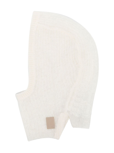 Eleventy Kids' Logo-patch Knitted Hat In White