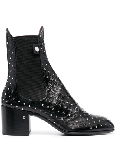 Laurence Dacade Studded Leather Boots In Black