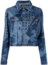 Ahluwalia Graphic-print Denim Jacket In Blue