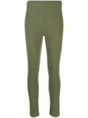 Simonetta Ravizza Marianna High-waisted Knit Leggings In Green