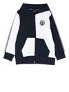 Aigner Colour-block Zip-up Hoodie In Blue