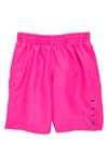Nike Kids' 8" Volley Swim Trunks In Pink Prime